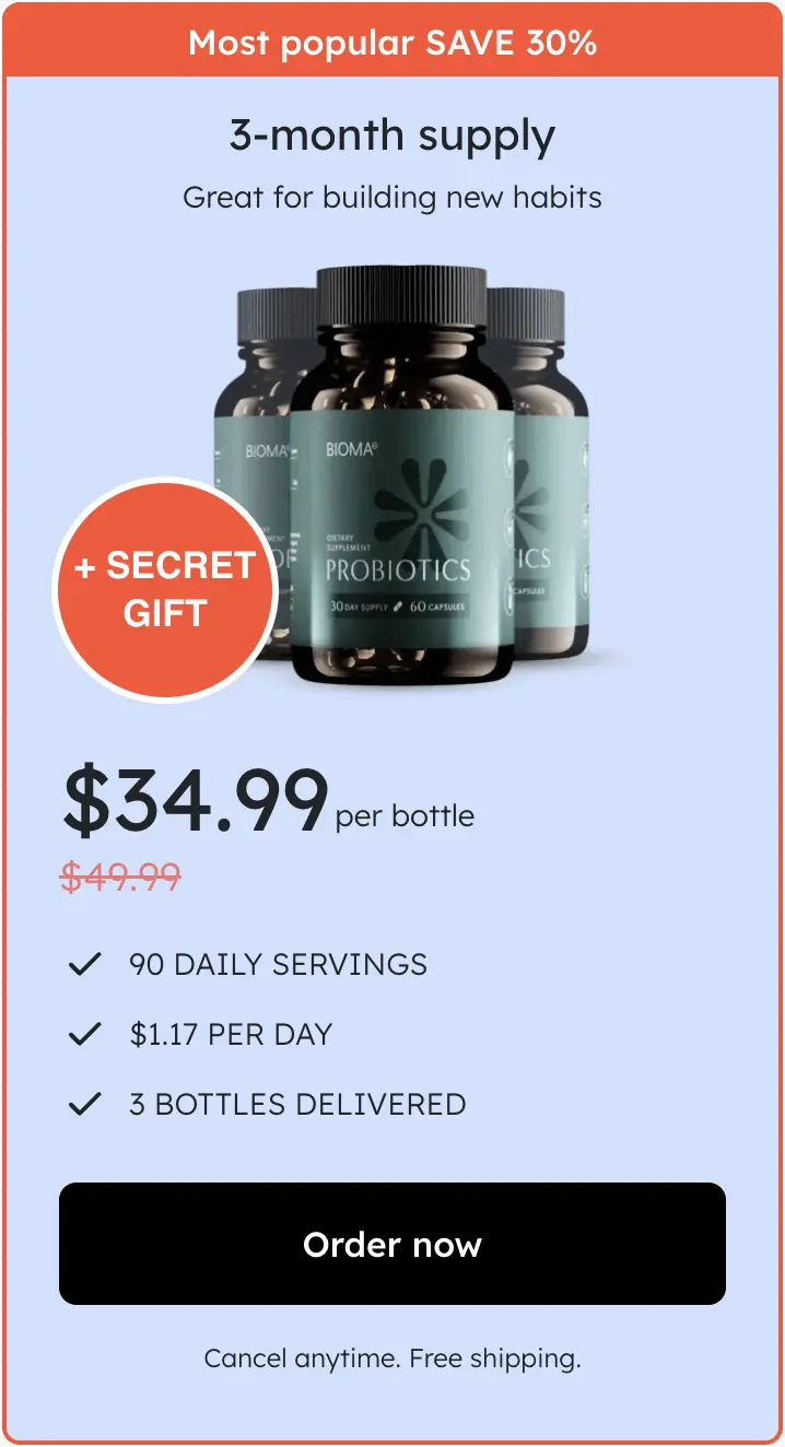 Bioma Probiotics 3 bottle